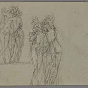 antonio canova due schizzi per le tre grazie tusnelda dalla loggia dei lanzi a firenze