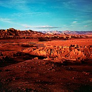 distesa tsaparang tramonto dalle rovine capitale regno guge tibet cina 1991