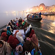 gange pellegrinaggio pancha koshi templi di shiva vicini benares india 2005