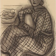 henri matisse giovane donna seduta con abito a rete 1939