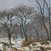 camille pissarro le bois de chataigniers en hiver louveciennes 1872 1000px