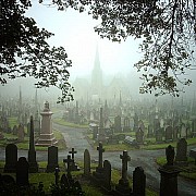cimitero nella nebbia