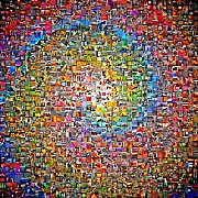 mosaico fotografico spirale arcobaleno