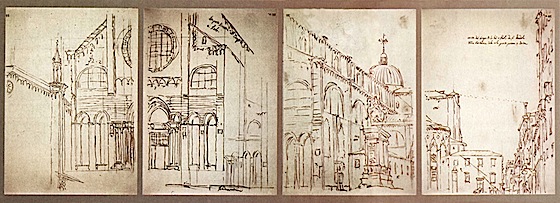 Canaletto - Veduta della Basilica dei Santi Giovanni e Paolo, a Venezia